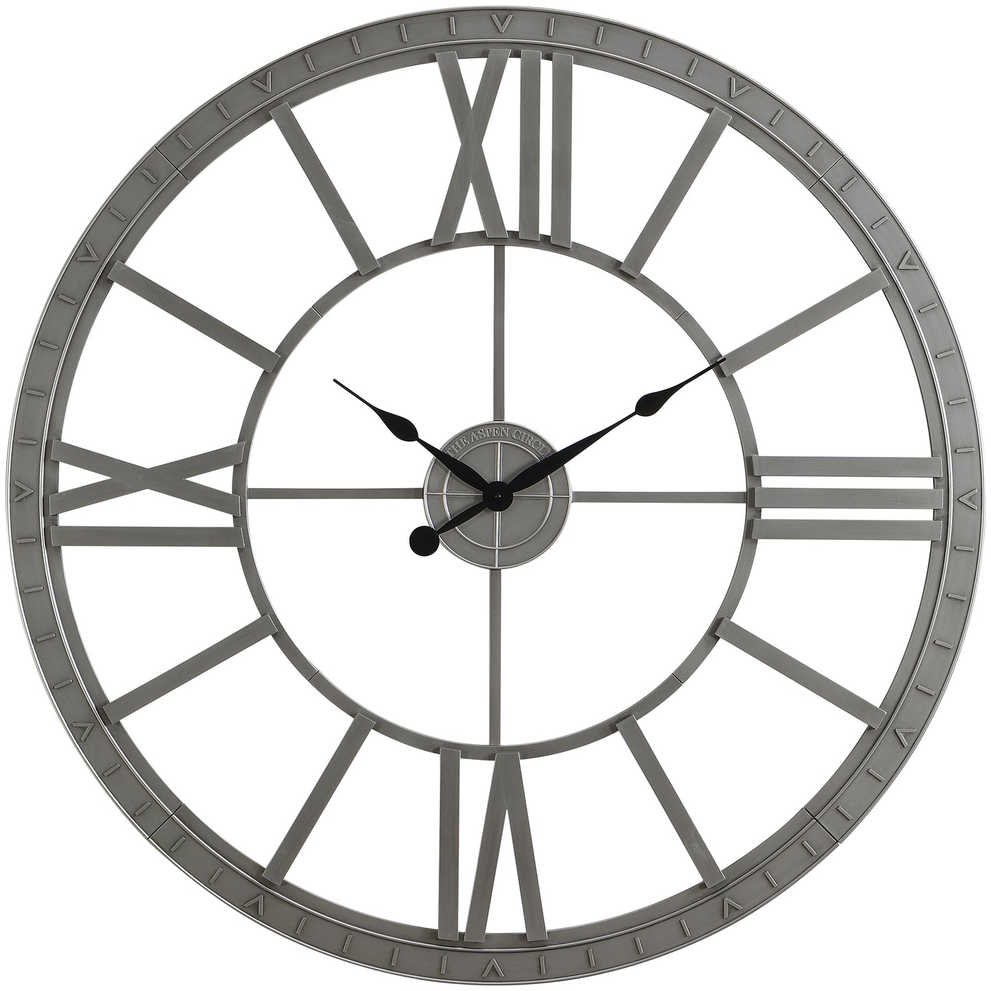 Grant DIY Wall Clock, Silver Oversized 40 Inch