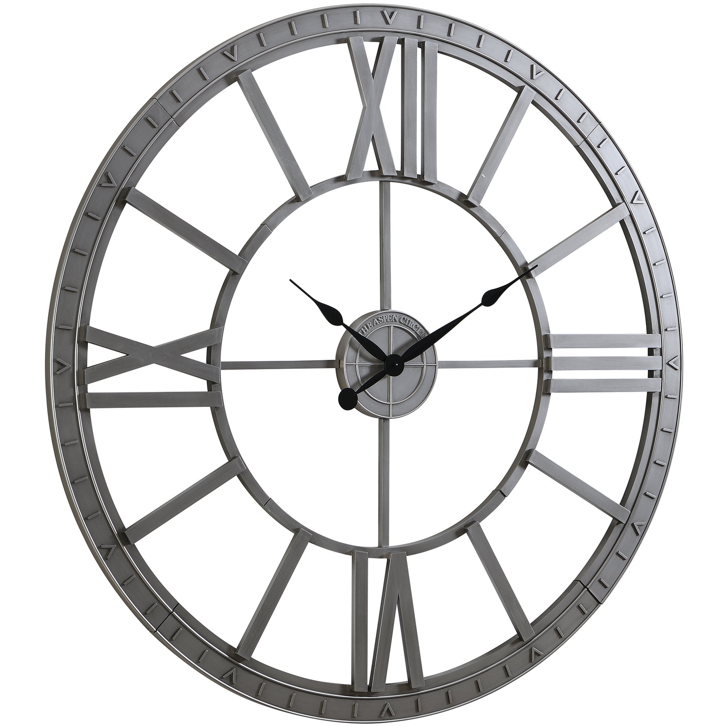 Grant DIY Wall Clock, Silver Oversized 40 Inch