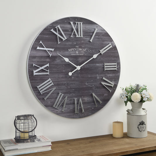 Oliver Wall Clock, Black Oversized 27 Inch