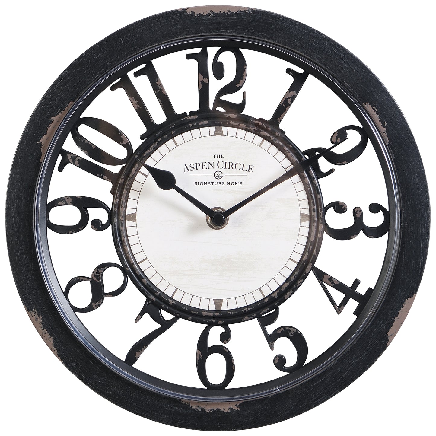 Penelope Wall Clock, Black 10 Inch