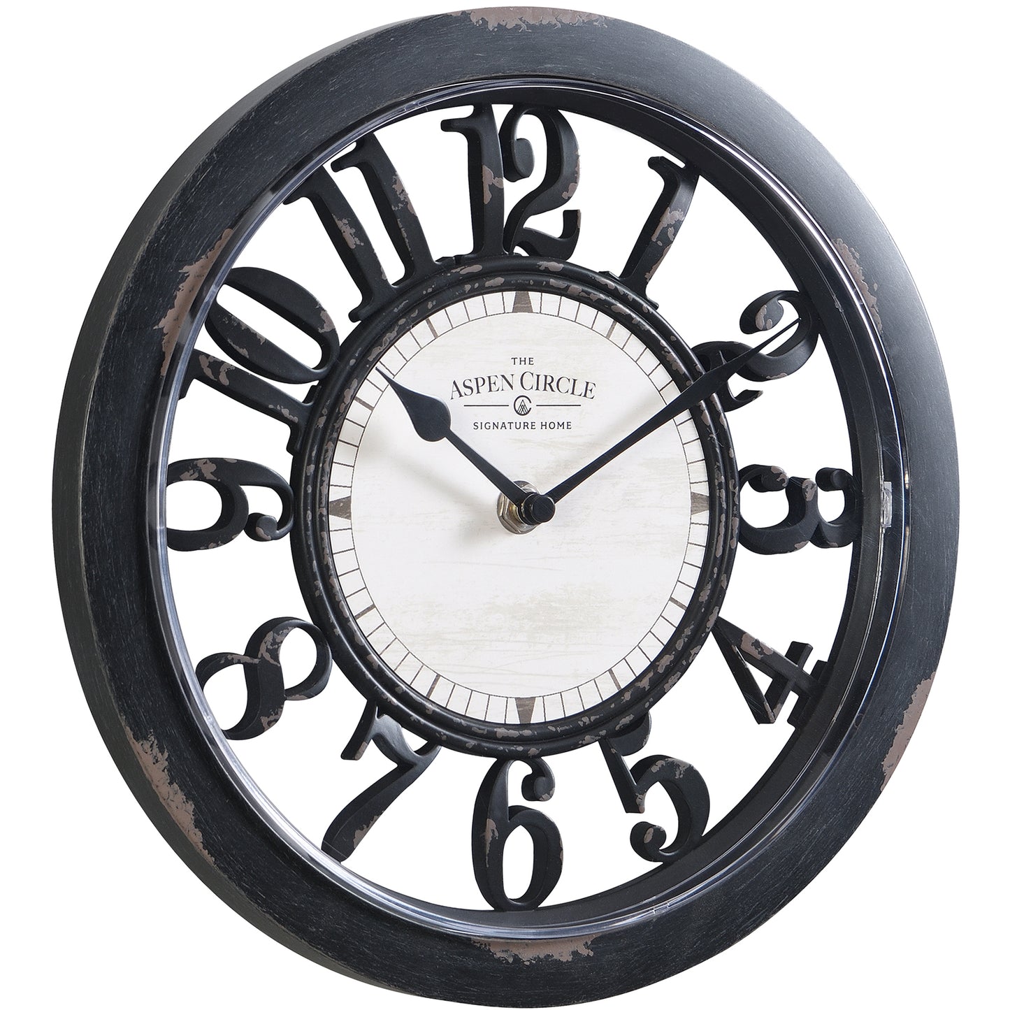 Penelope Wall Clock, Black 10 Inch