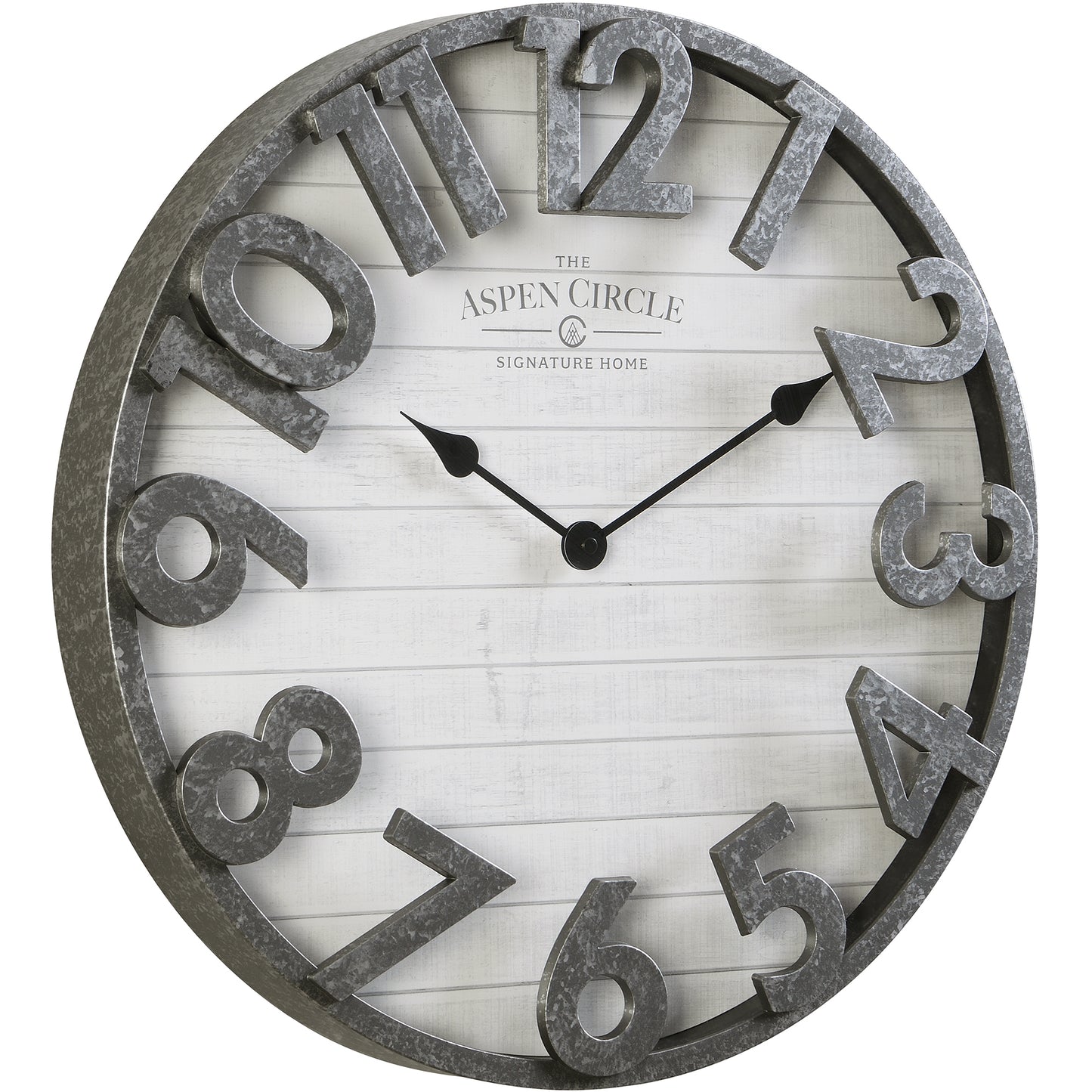 Talia Wall Clock, Silver 18 Inch