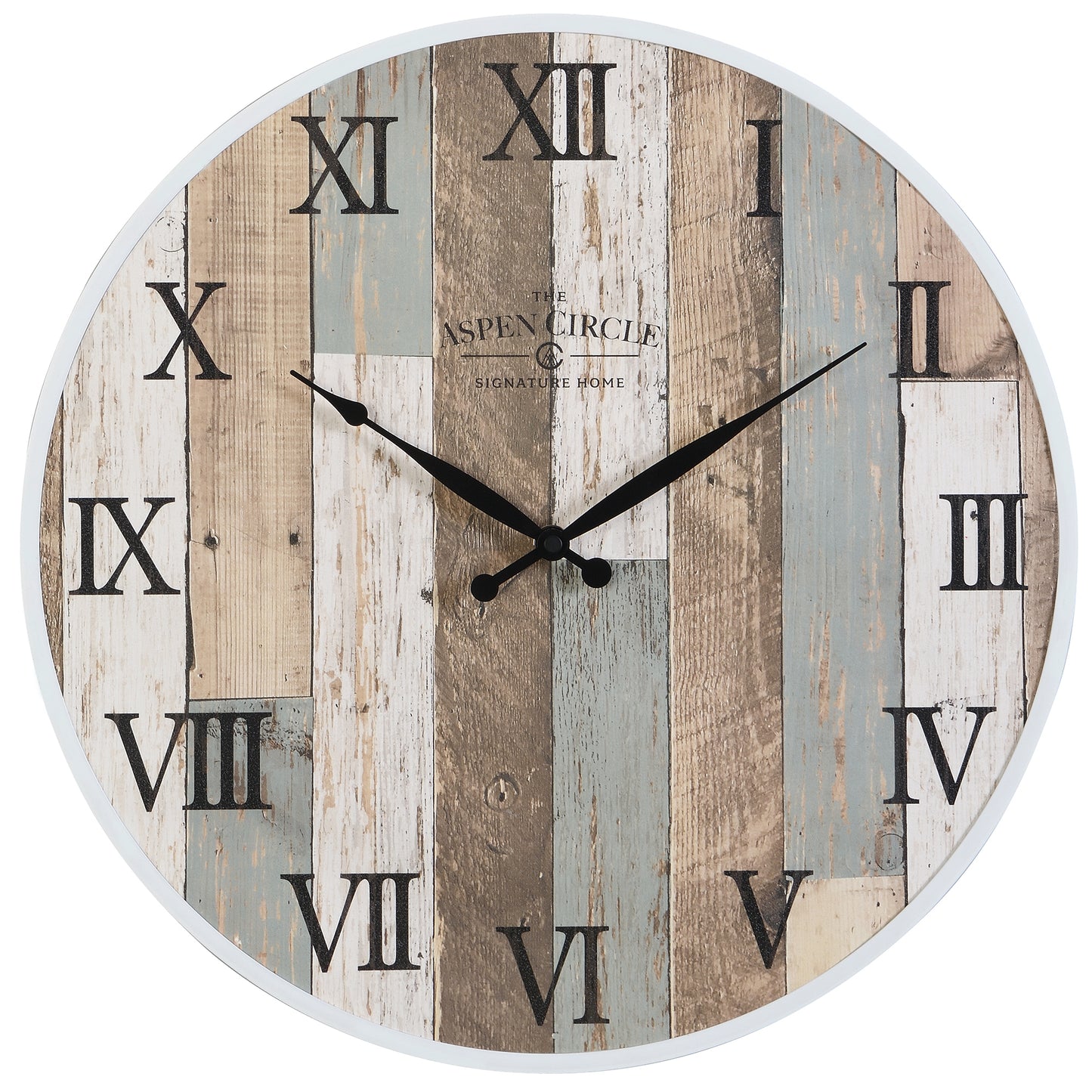 Micah Wall Clock, Blue Multicolor 16 Inch